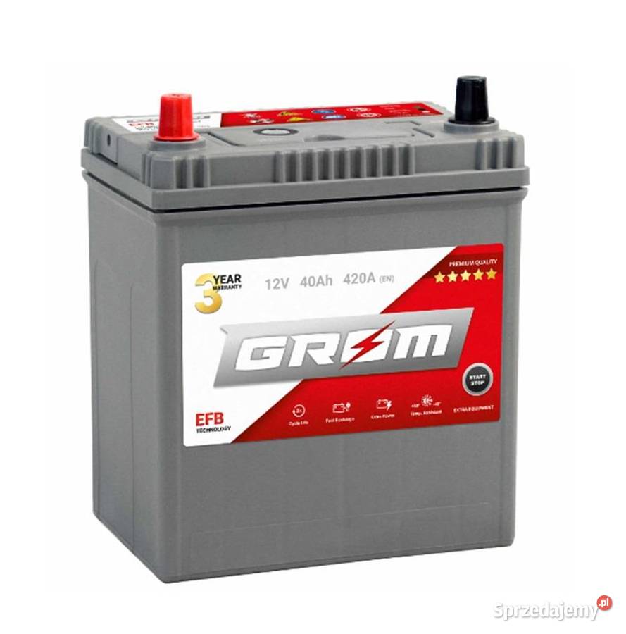 Akumulator GROM EFB STARTSTOP 40Ah 420A Lewy