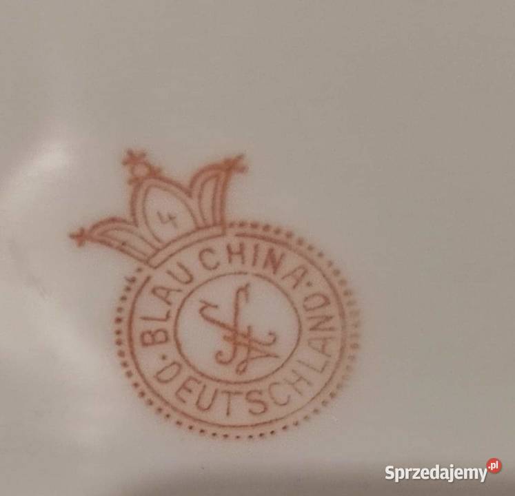 PATERA CHINA BLAU
z rzadką czerwona sygnaturą łódzkie Pabianice