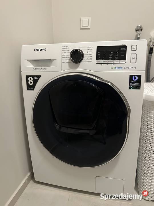 Pralko suszarka Samsung eco bubble 8 45 wolnostojące warmińsko-mazurskie