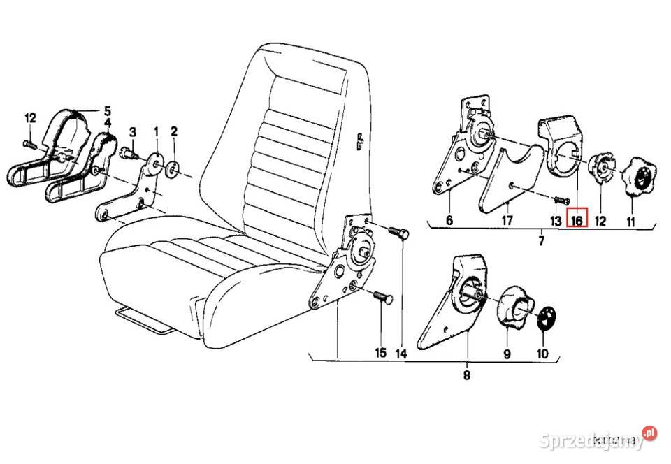Oryginał nie 3D Recaro BMW E12 E21 E23 E24 E28 osobowe Pozostałe Mszana