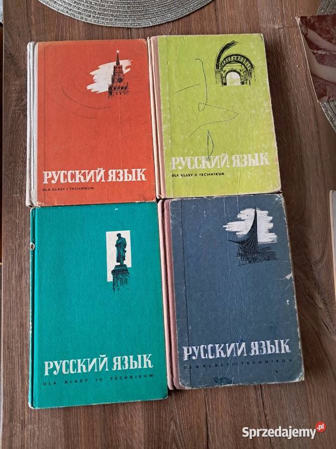 4 książki z lat 80 do nauki języka rosyjskiego Sandomierz