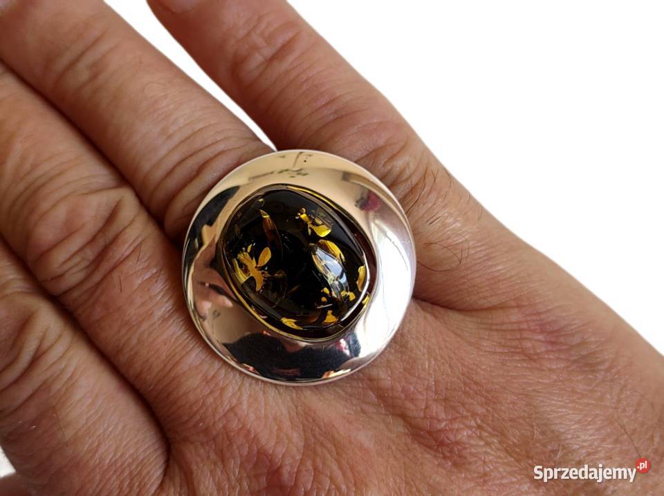 7434 Kosmos Bursztyn Srebro Pierścionki Kędzierzyn-Koźle sprzedam