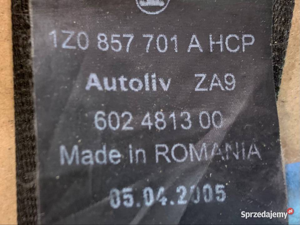 1Z0857701 pas bezpieczeństwa Skoda octavia 2 II osobowe Szczecin