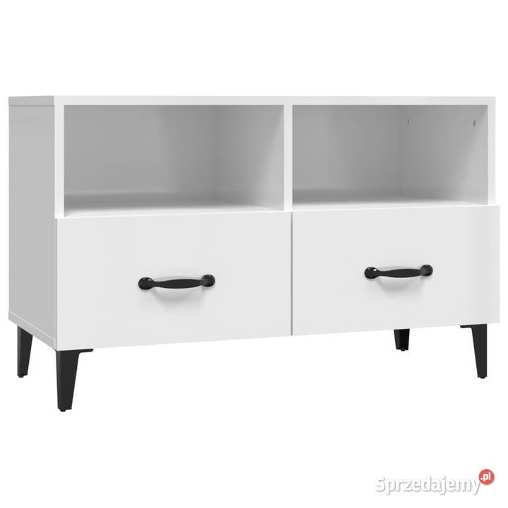 Szafka pod TV biała wysoki połysk 80x36x50 Warszawa