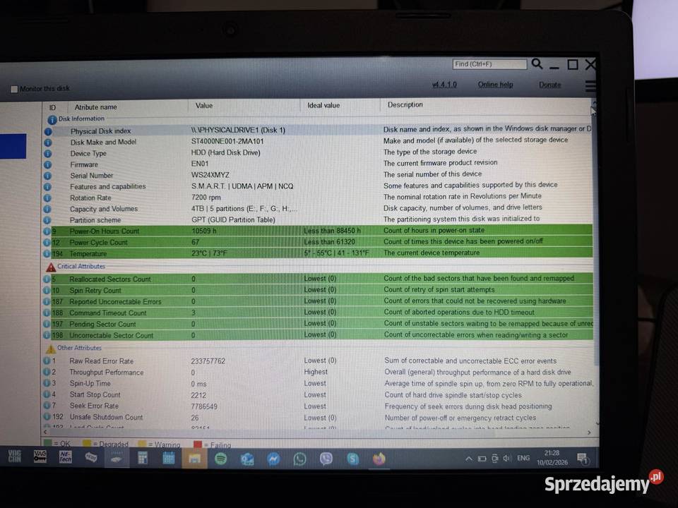 Seagate IronWolf Pro NAS 4TB ST4000NE001 HDD Kuczów