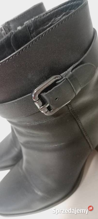 Botki skórzane na słupku jesień wiosna Gino 25.5cm Gdańsk sprzedam