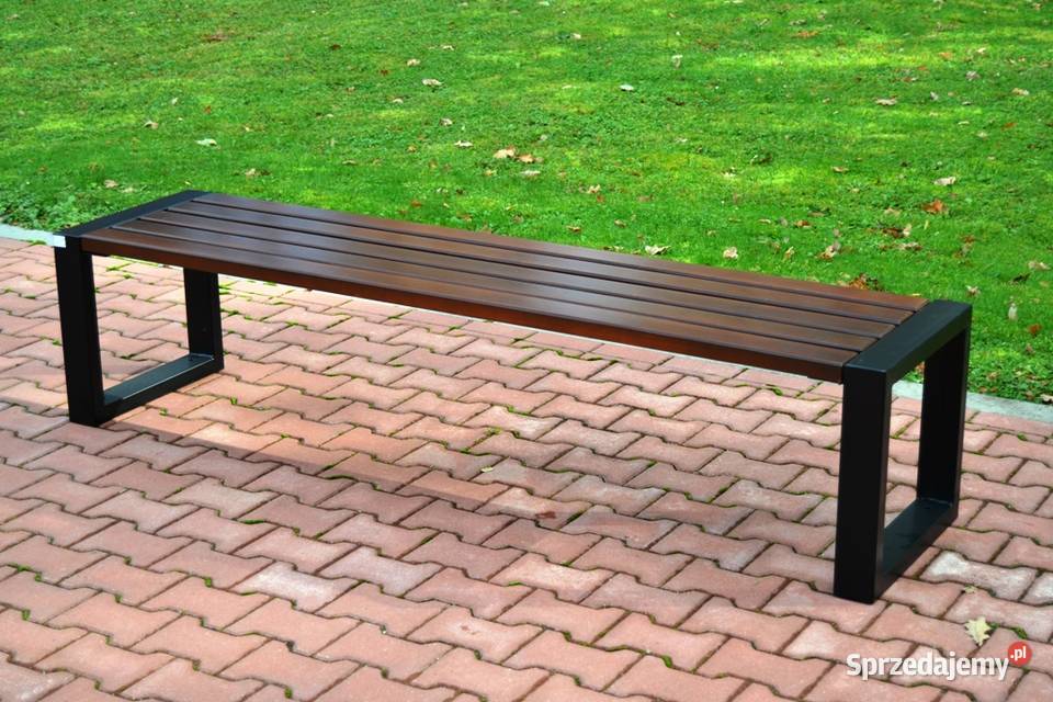 Ławka parkowa bez oparcia miejska ogrodowa loft Warszawa