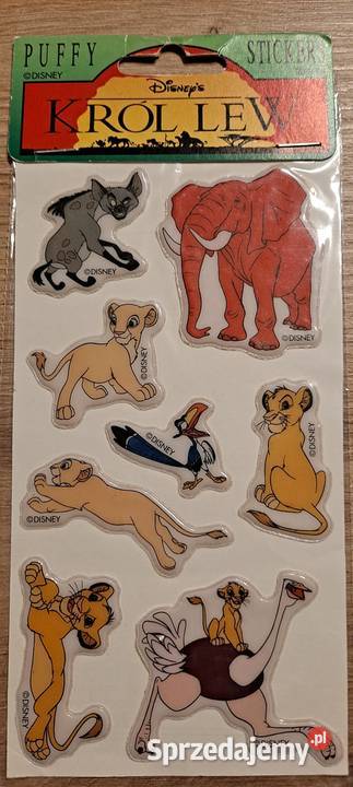 Król Lew naklejki stickers vintage 90 Kraków