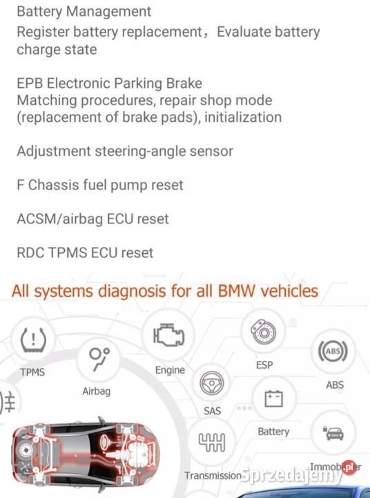 ODB2 bmw E F G inne system diagnostyczny funkcje Katowice
