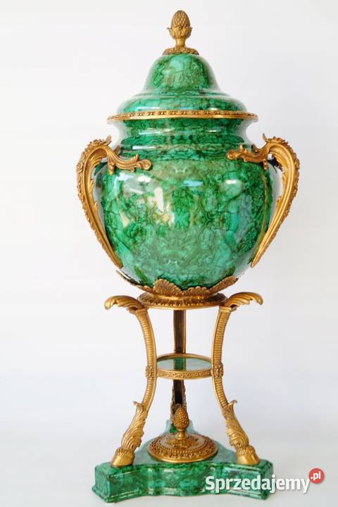 Ogromna waza wazon amfora porcelana brąz Gizałki