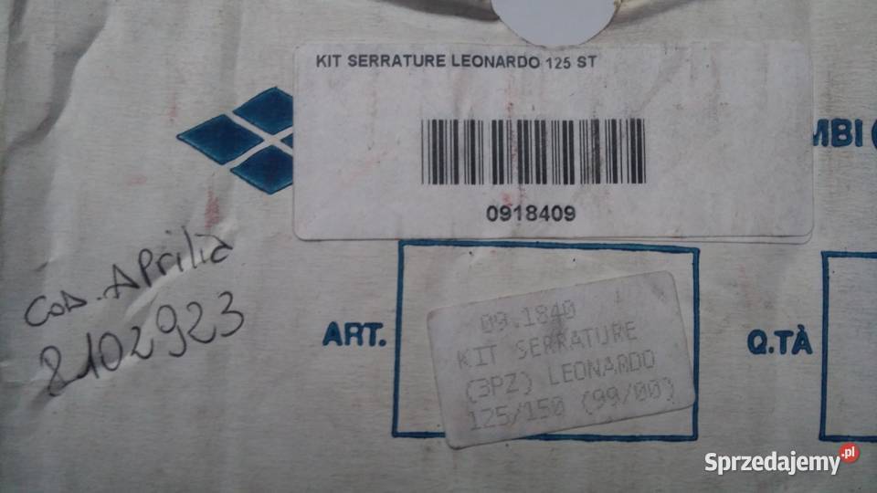 Zamek siedzenia APRILIA LEONARDO 125 150 992000 Pozostałe Bielsk Podlaski