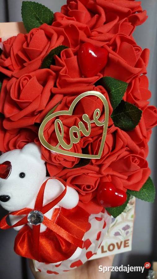 Kompozycja z róż Gotowy prezent do wręczenia Walentynki Rybnik