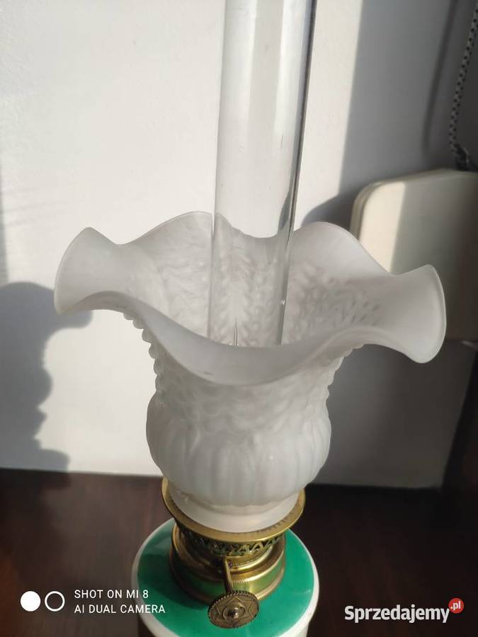 Stara francuska porcelanowa lampa naftowa 32 małopolskie Kraków