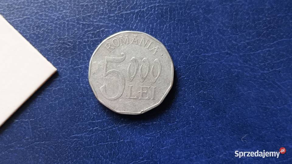 Stare monety 5000 lej 2002 Rumunia Numizmatyka Lesko