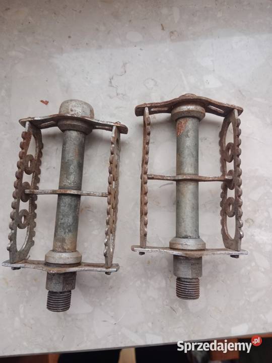 Pedały rowerowe metalowe vintage PRL antyki Pozostałe Miejsce Piastowe