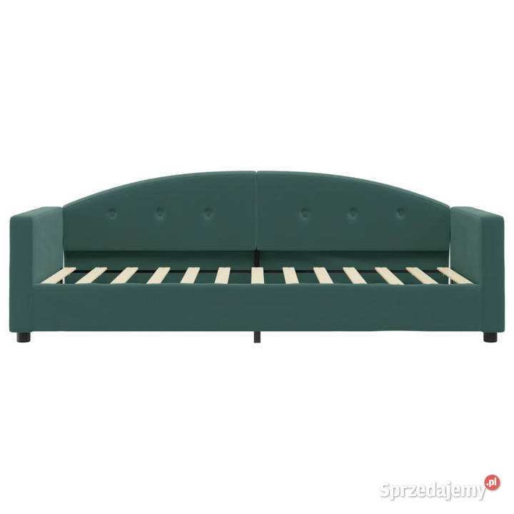 Sofa z materacem do spania ciemnozielona aksamit Dom i Ogród mazowieckie Warszawa