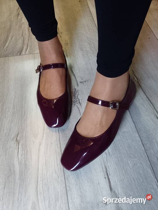 40 Burgundowe fioletowe baleriny wieczorowe z fioletowy Kraków sprzedam