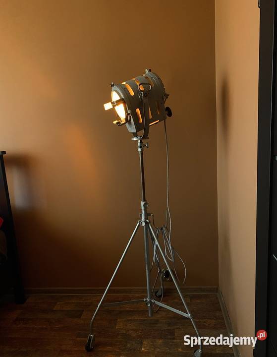 Zabytkowa lampa filmowa PRL Vintage loft