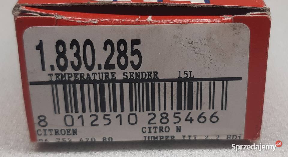 CZUJNIK TEMPERATURY WODY FORD VOLVO CITROEN Mielęcin