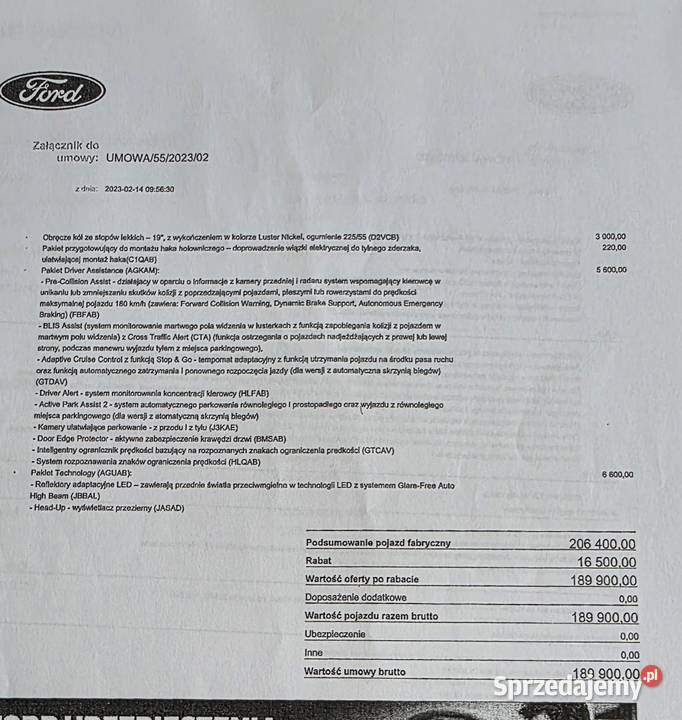 Ford Kuga 20 EcoBlue AWD Vignale najwyższa Głubczyce sprzedam