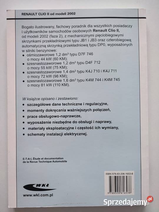 Renault Clio II WKŁ książka Myszków