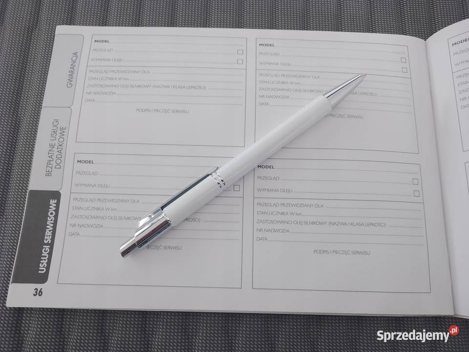 FIAT 2011 Książka Gwarancyjna Serwisowa CZYSTA sprzedam