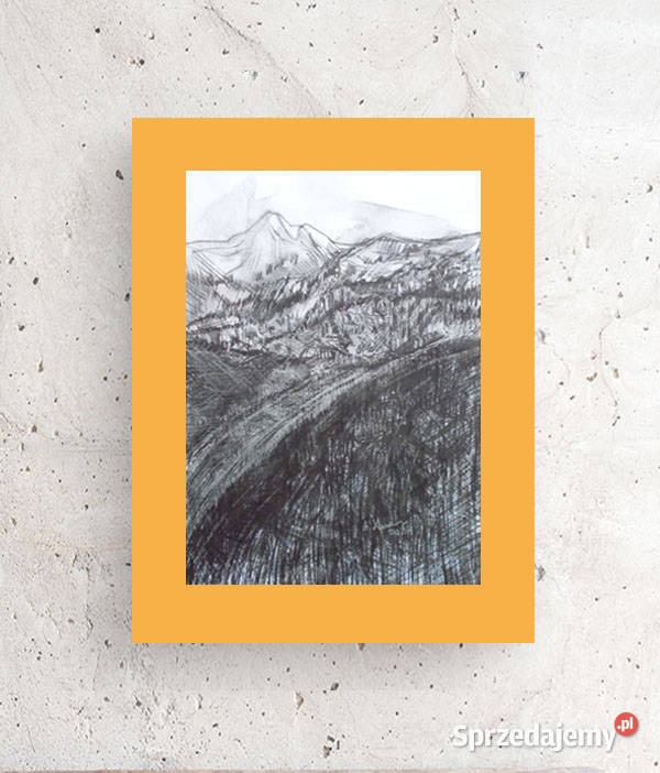 nowoczesny rysunek 30x40 góry obraz malowany Gdańsk