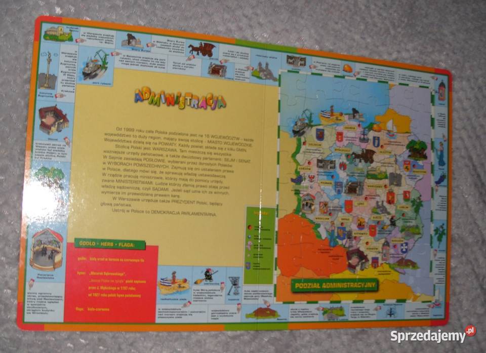 Ilustrowany ATLAS POLSKI z Puzzlami Rawicz