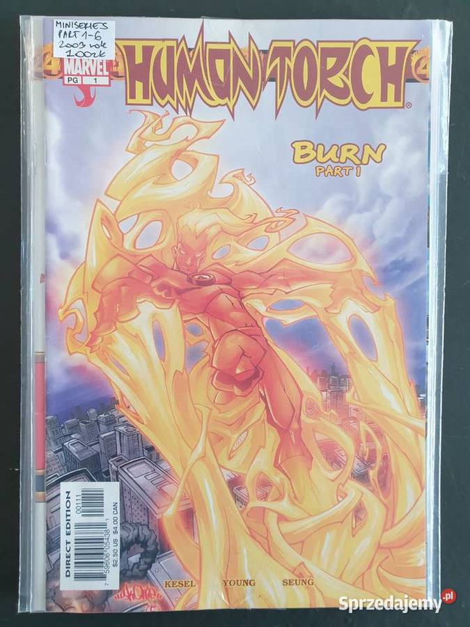 Human Torch Burn miniseria 6 komiksów Marvel USA sprzedam