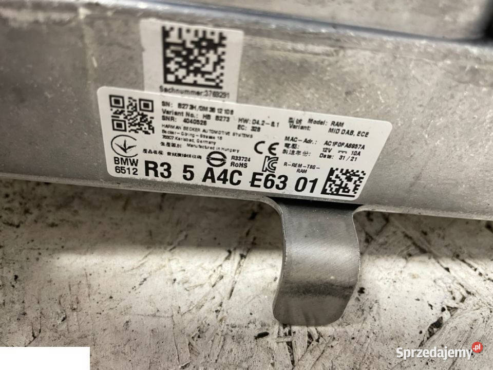 BMW 3 g20 330e moduł radia harman Kozubszczyzna