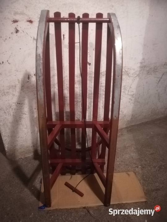 Sanki drewniane z oparciem i sznurkiem z śląskie Katowice sprzedam