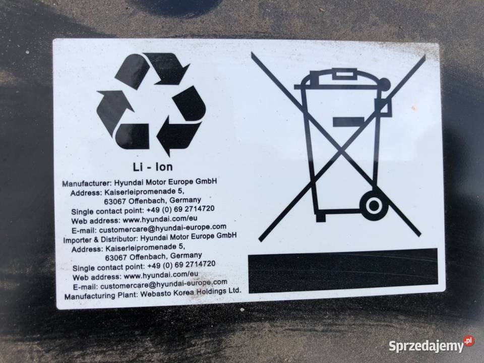 BATERIA HYBRYDA HYUNDAI KONA SX2 37501BF850 00 sprzedam