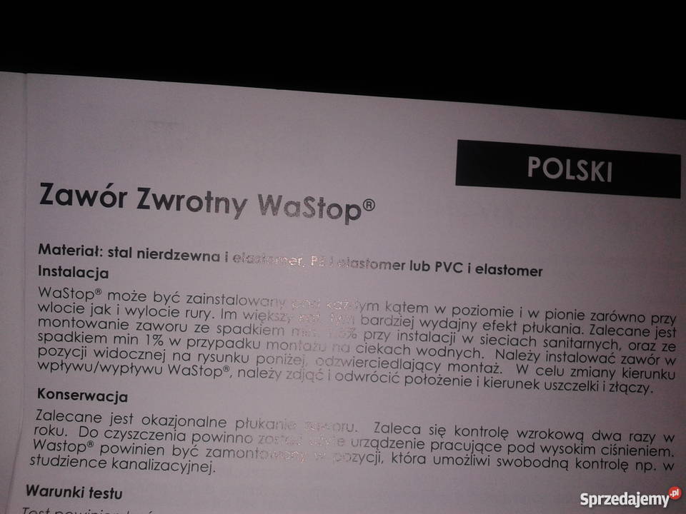 Zawór Zwrotny WaStop Śrem