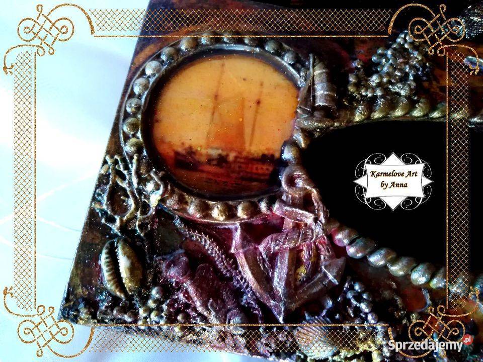 Chustecznik decoupage rękodzieło prezent Rękodzieło