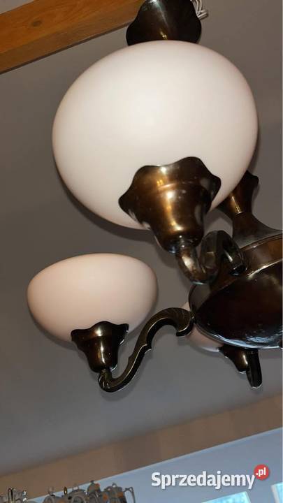 Żyrandol Podsufitowy Mosiężny 5 ramion z sprzedam