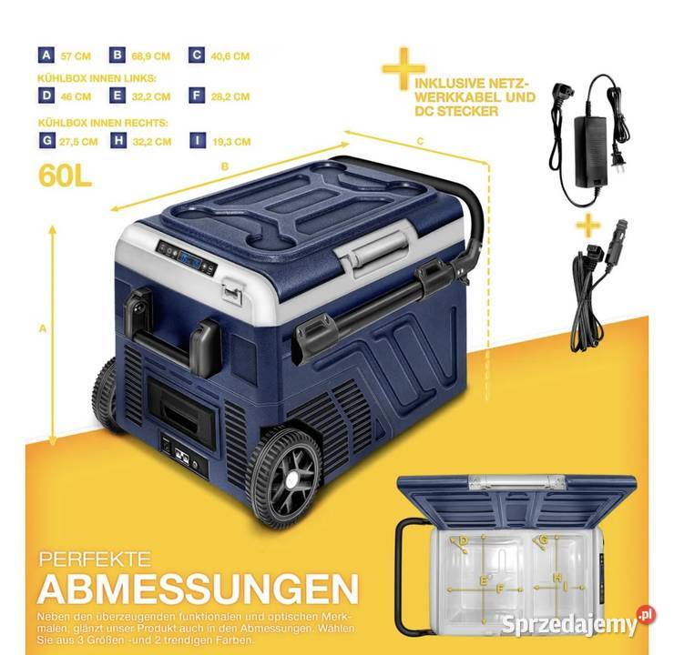 Lodówka turystyczna kompresowa 60 l chłodzi i małopolskie
