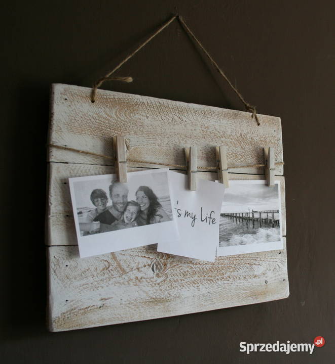 tablica na zdjęcia ścienna drewniana fotokolaż Mielec