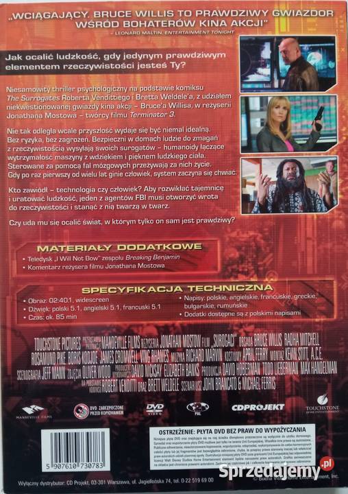 Surogaci DVD Bruce Willis, Rosamund Pike, Ving Rhames Łódź - Sprzedajemy.pl