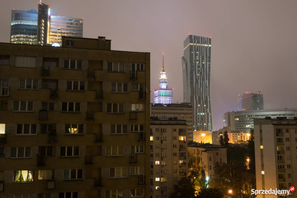 Mieszkanie 39m2 Rondo ONZ Widok na Pałac Nieruchomości Warszawa