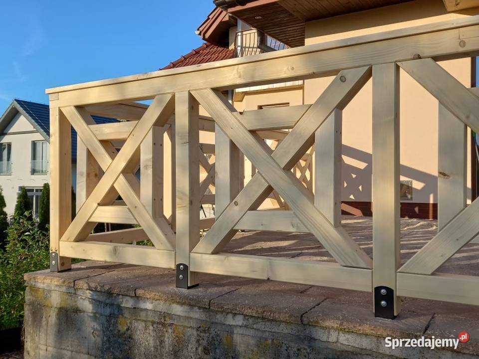 Balustrady drewniane zewnetrzne małopolskie Dobczyce
