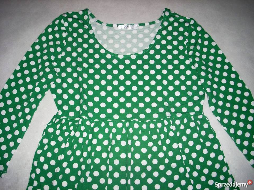 Sukienka Zielona w Grochy Nowa 40 42 L XL Rozkloszowana  małopolskie