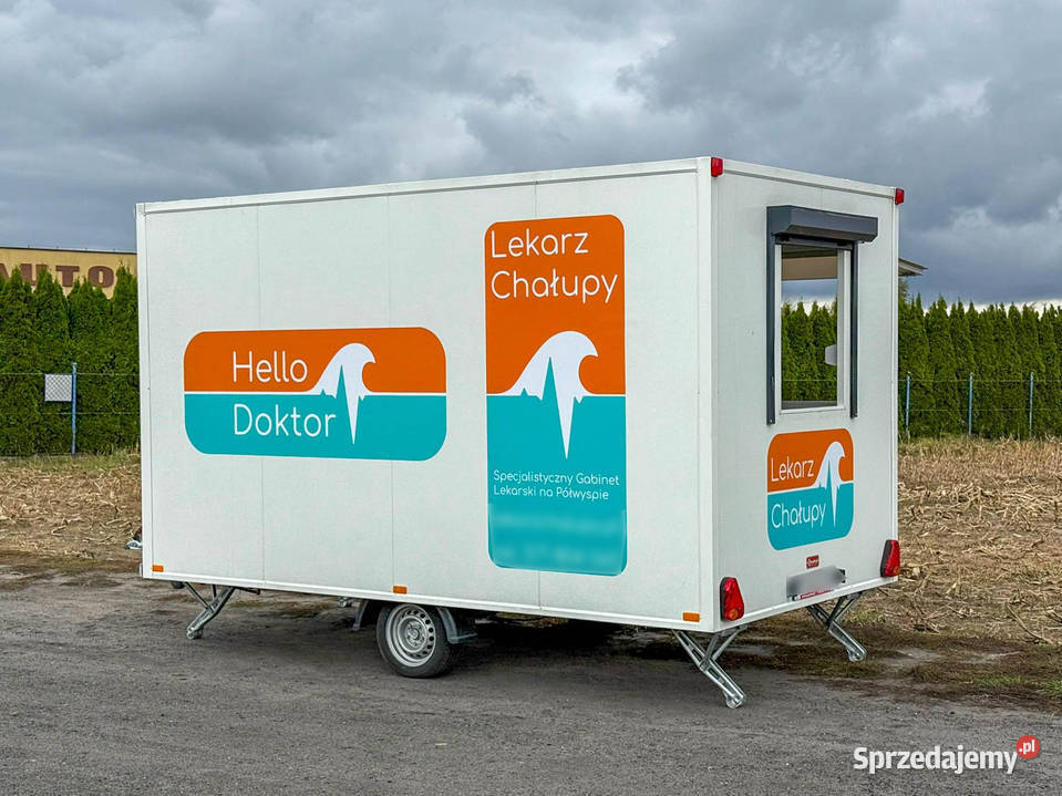 Przyczepa gastronomiczna 4 m zarejestrowana ręki gastronomiczne