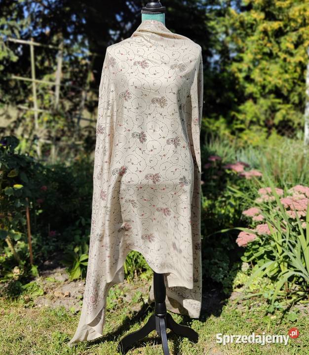 Duży szal orientalny indyjski haft paisley zachodniopomorskie Szczecin sprzedam