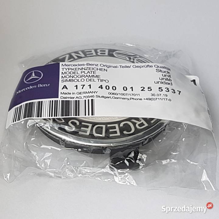 oryginalny dekielek MERCEDES BENZ 75mm dekle ASO Bełchatów