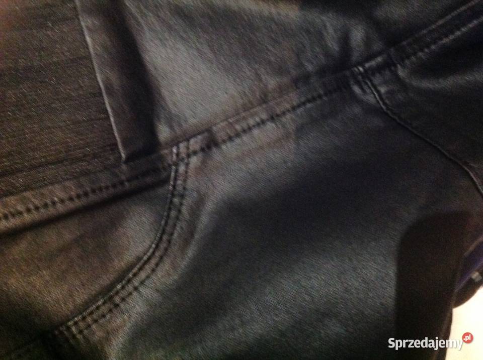 Spodnie Legginsy Woskowane Czarne Damskie 31 lubuskie Nowa Sól sprzedam