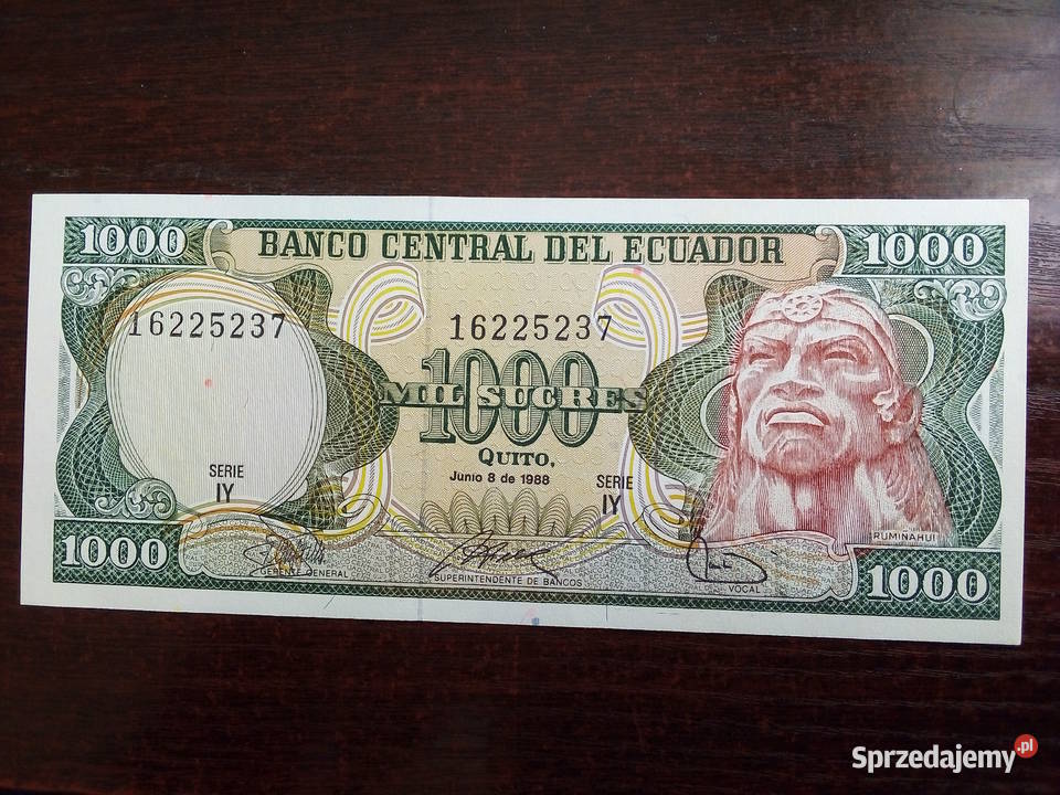 Banknot 1000 sucre Ekwador sprzedam