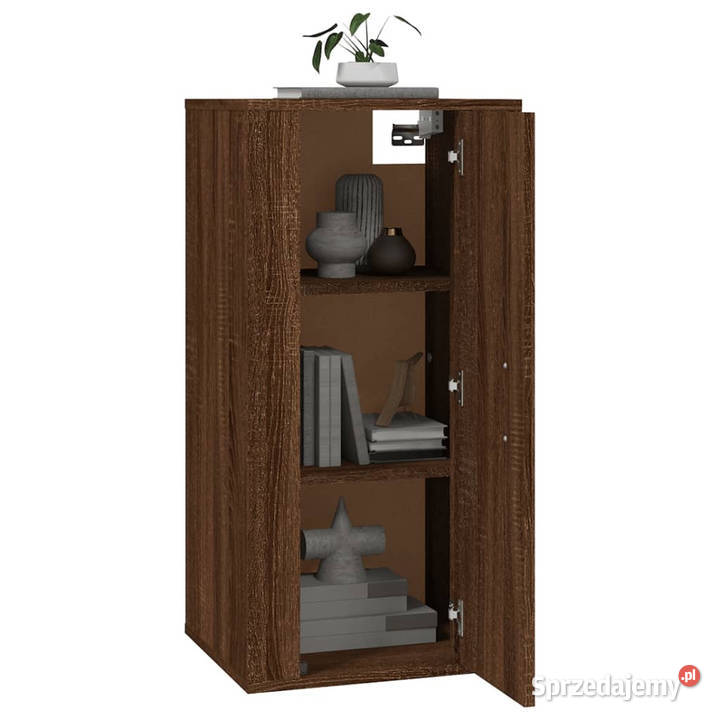 Wisząca szafka telewizyjna brązowy dąb 40x345x80