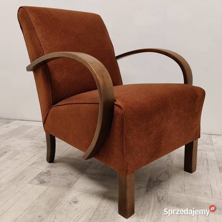 fotel art Deco Halabala lata 60te vintage design Fotele Radomsko