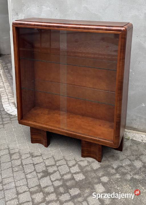 Witryna Orzech ART DECO Antyk Renowacji Idealna Warszawa