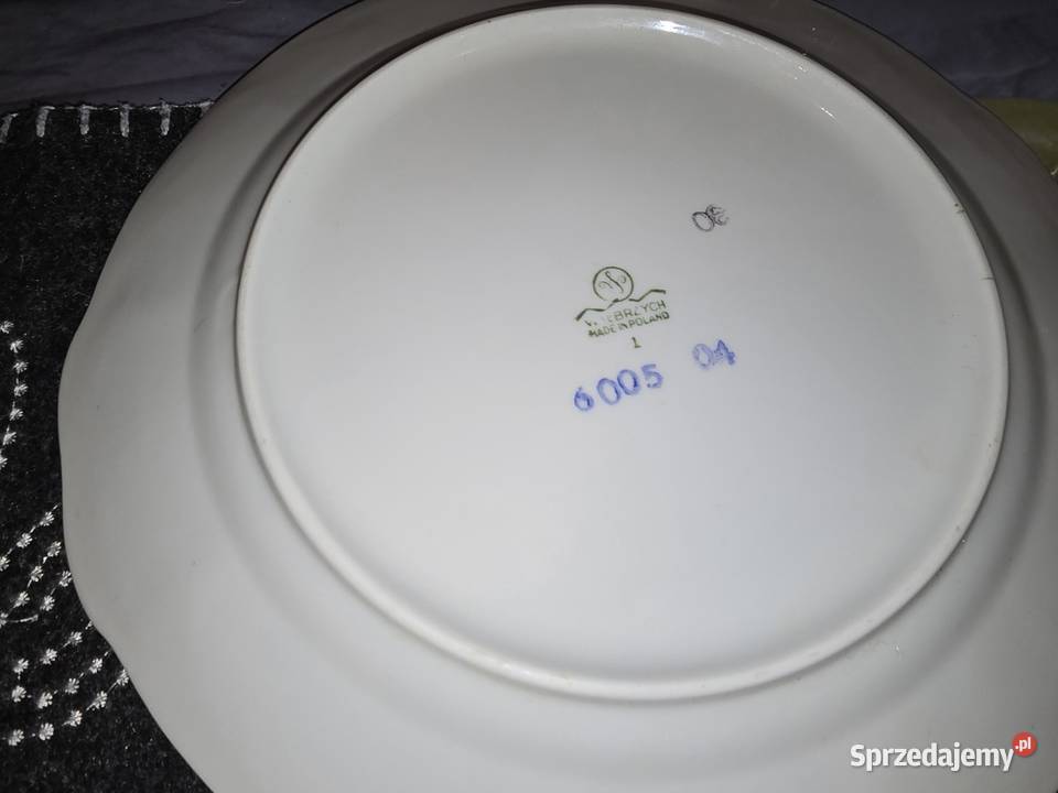 Trzy sygnowane półmiski Porcelana PRL Tułowice Sosnowiec